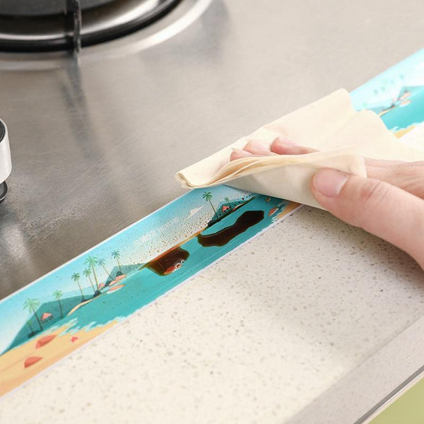 Planet Gates 200001762 Kitchen Sink Waterproof Sticker Transparent Anti-mold Bathroom Sealing Tape Stove Gap Self Adhesive Sticker Countertop Gap Strip