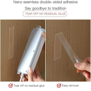 Planet Gates 200001762 Nano Magic Tape Double Sided Tape Transparent NoTrace Reusable Waterproof Two Sides Tape Adhesive Strong Tape Cleanable Home