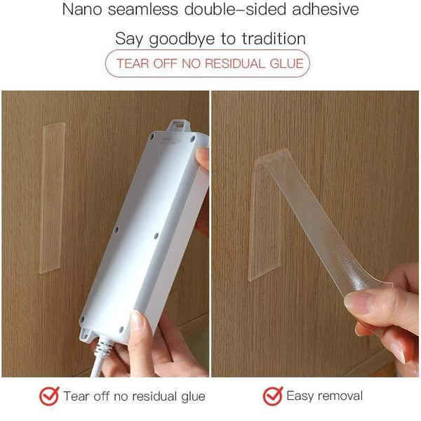 Planet Gates 200001762 Nano Magic Tape Double Sided Tape Transparent NoTrace Reusable Waterproof Two Sides Tape Adhesive Strong Tape Cleanable Home