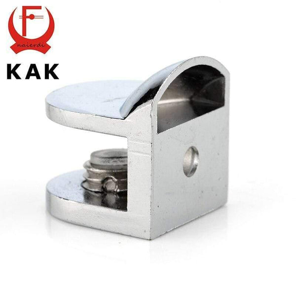 Planet Gates 200001782 F Glass Clamps Zinc Alloy Shelves Support Corner Brackets Clips For 10mm Acrylic Furniture Hardware