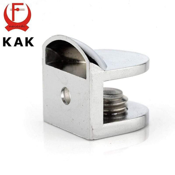 Planet Gates 200001782 F Glass Clamps Zinc Alloy Shelves Support Corner Brackets Clips For 10mm Acrylic Furniture Hardware