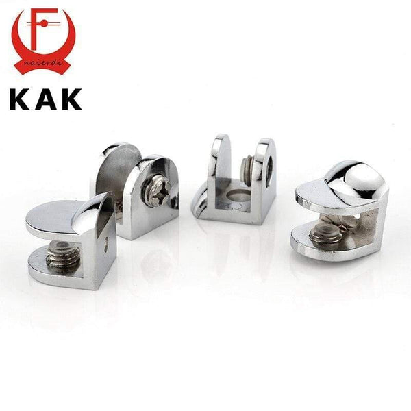Planet Gates 200001782 F Glass Clamps Zinc Alloy Shelves Support Corner Brackets Clips For 10mm Acrylic Furniture Hardware