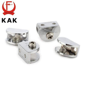 Planet Gates 200001782 Half Round Glass Clamps Plane Zinc Alloy Shelves Support Two Hole Corner Brackets Clips For 8mm Thick Furniture Hardware