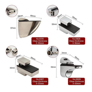 Planet Gates 200001782 Zinc Alloy Adjustable Glass Clamps Glass Plated Brackets Chrome Alloy Shelf Holder Support Clamp Holder For Glass Shelves