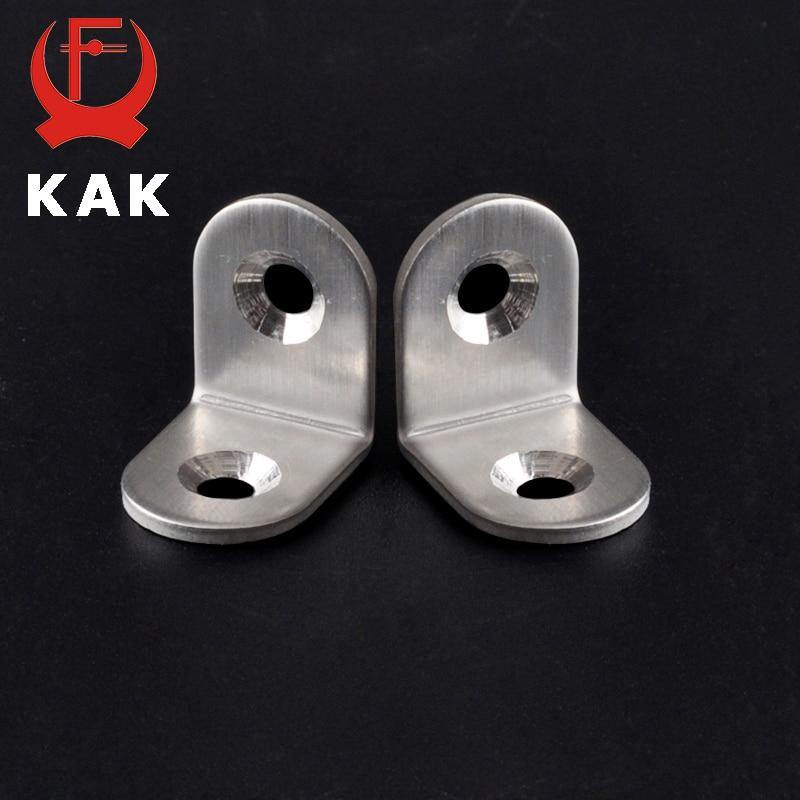 Planet Gates 200001783 10PCS KAK 20x20x16mm Practical Stainless Steel Corner Brackets Joint Fastening Right Angle Thickened Brackets For Furniture Home