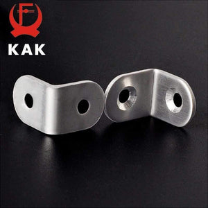 Planet Gates 200001783 10PCS KAK 20x20x16mm Practical Stainless Steel Corner Brackets Joint Fastening Right Angle Thickened Brackets For Furniture Home