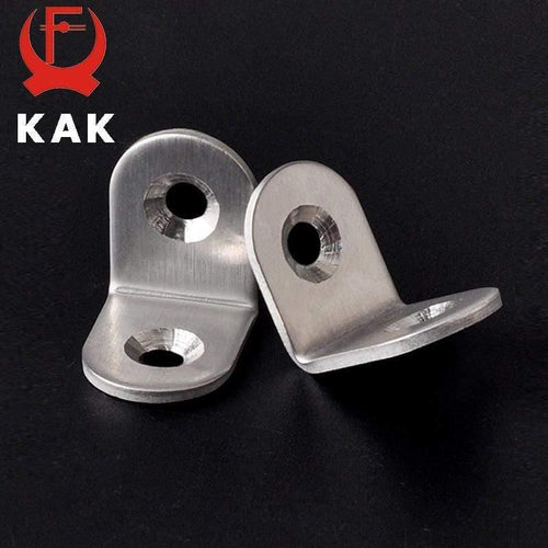 Planet Gates 200001783 10PCS KAK 20x20x16mm Practical Stainless Steel Corner Brackets Joint Fastening Right Angle Thickened Brackets For Furniture Home