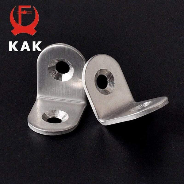 Planet Gates 200001783 10PCS Stainless Steel Angle Corner Brackets Fasteners Protector Seven Size Corner Stand Supporting Furniture Hardware