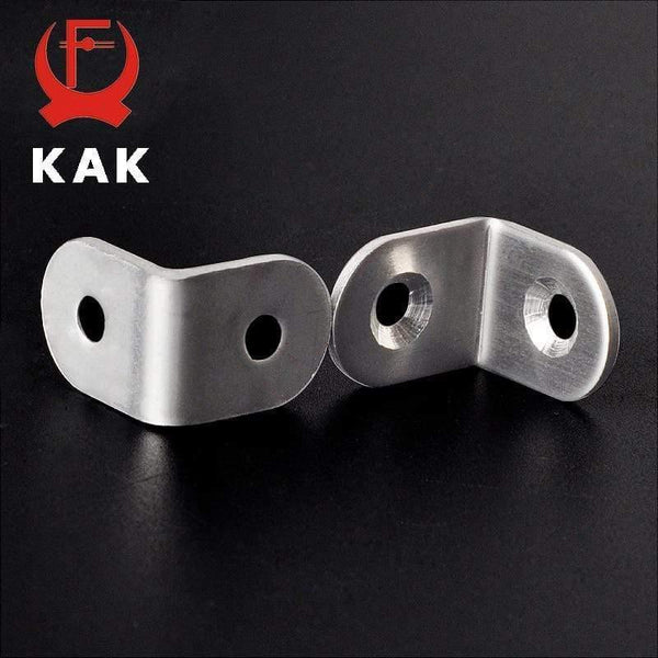 Planet Gates 200001783 10PCS Stainless Steel Angle Corner Brackets Fasteners Protector Seven Size Corner Stand Supporting Furniture Hardware