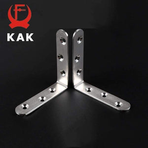 Planet Gates 200001783 10PCS Stainless Steel Angle Corner Brackets Fasteners Protector Seven Size Corner Stand Supporting Furniture Hardware