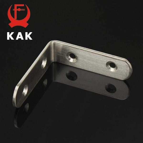 Planet Gates 200001783 10PCS Stainless Steel Angle Corner Brackets Fasteners Protector Seven Size Corner Stand Supporting Furniture Hardware