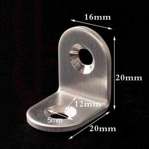 Planet Gates 200001783 20x20x16mm 10PCS Stainless Steel Angle Corner Brackets Fasteners Protector Seven Size Corner Stand Supporting Furniture Hardware