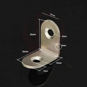 Planet Gates 200001783 25x25x16mm 10PCS Stainless Steel Angle Corner Brackets Fasteners Protector Seven Size Corner Stand Supporting Furniture Hardware