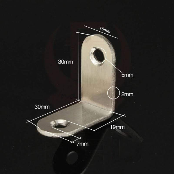 Planet Gates 200001783 30x30x16mm 10PCS Stainless Steel Angle Corner Brackets Fasteners Protector Seven Size Corner Stand Supporting Furniture Hardware