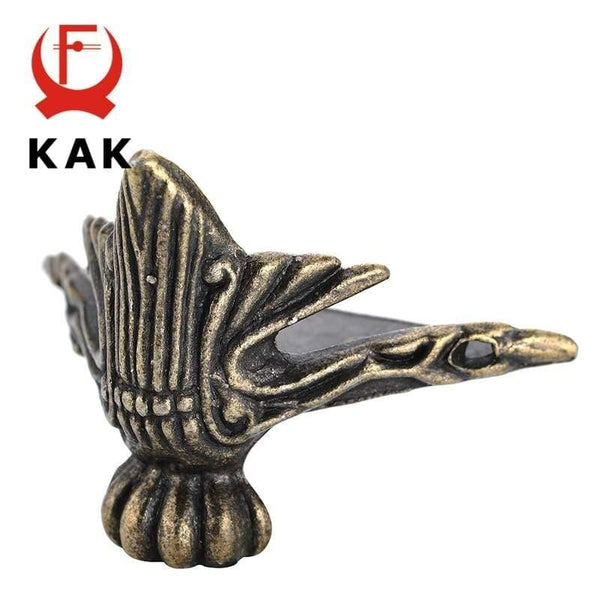 Planet Gates 200001783 4PCS KAK 40x30mm Antique Wood Box Feet Leg Corner Protector Triangle Rattan Carved Decorative Bracket For Furniture Hardware