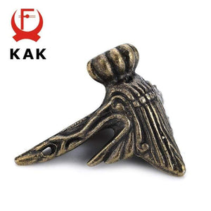 Planet Gates 200001783 4PCS KAK 40x30mm Antique Wood Box Feet Leg Corner Protector Triangle Rattan Carved Decorative Bracket For Furniture Hardware