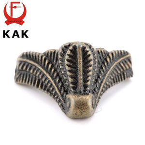 Planet Gates 200001783 4PCS KAK Antique Corner Protector Bronze Jewelry Chest Box Wooden Case Decorative Feet Leg Metal Corner Bracket Hardware
