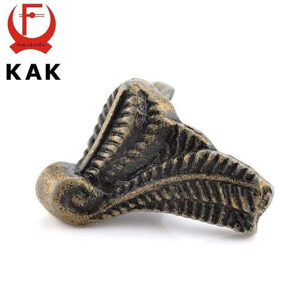 Planet Gates 200001783 4PCS KAK Antique Corner Protector Bronze Jewelry Chest Box Wooden Case Decorative Feet Leg Metal Corner Bracket Hardware
