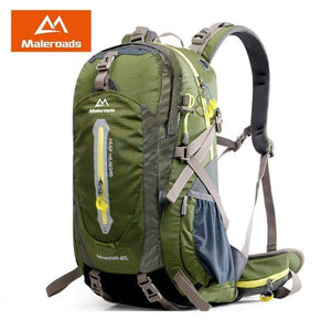 Planet Gates 200003626 Army Green / 30 - 40L Maleroads 50L 40L Camping Hiking Backpack Waterproof Travel Mochilas Teenagers Sport Mountain Climbing Bags Pack For Men Women