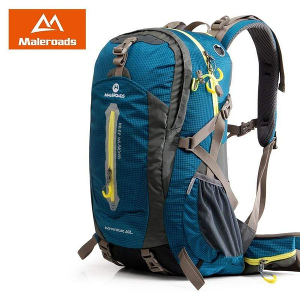 Planet Gates 200003626 Peacock Blue / 30 - 40L Maleroads 50L 40L Camping Hiking Backpack Waterproof Travel Mochilas Teenagers Sport Mountain Climbing Bags Pack For Men Women