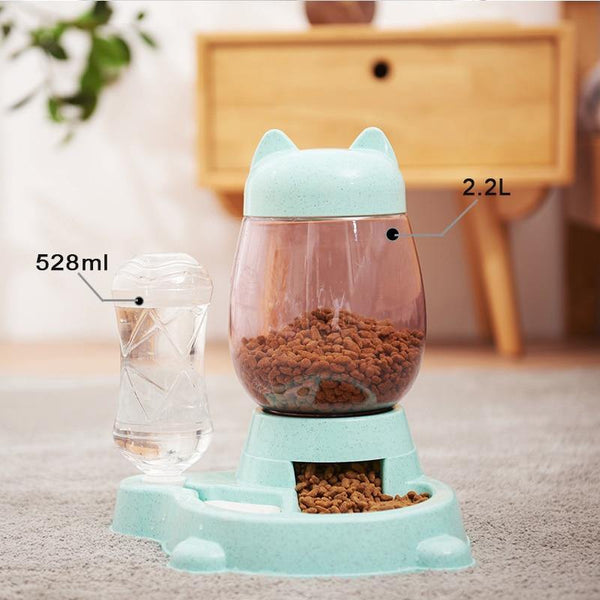 Planet Gates 200003694 maotou-green 4 Style Pet Cat Bowl Dog For Cats Feeder Bowls Kitten Automatic Drinking Fountain 1.5L Capacity Puppy Feeding Waterer Products