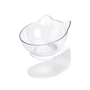 Planet Gates 200003694 Single transparent Non-Slip Cat  Bowl Single & Double Bowl With Raised Stand Pet Food Bowls For Protection Cervical  Supprot Dropshipping