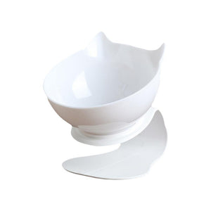Planet Gates 200003694 Single white Non-Slip Cat  Bowl Single & Double Bowl With Raised Stand Pet Food Bowls For Protection Cervical  Supprot Dropshipping