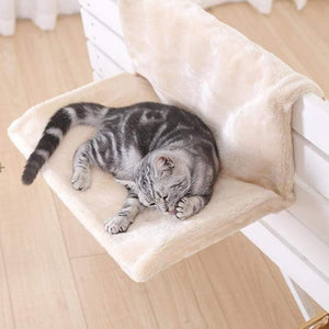 Planet Gates 200003700 Beige / L 46x30x25 cm Cat Bed Removable Window Sill Cat Radiator Lounge Hammocks For Cat Kitty Hanging Bed Cosy Carrier Pet Bed Seat Hammock