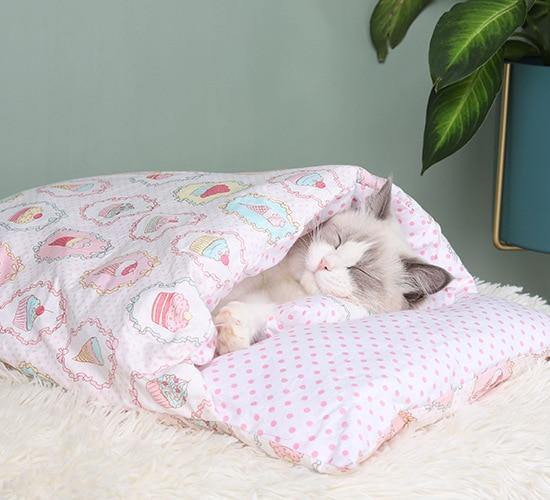 Planet Gates 200003700 bing ji ling / S 45x30cm Removable Dog Cat Bed Sleeping Bag Sofas Mat Winter Warm Cat House Small Pet Bed Puppy Kennel Nest Cushion Pet Products