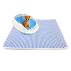 Planet Gates 200003700 Blue / 30X30cm Waterproof Pet Cat Litter Mat Double Layer Litter Cat Pads Trapping Pet Litter Box Mat Cat Products Bed For Cats House Clean