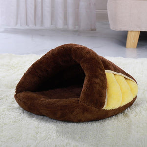Planet Gates 200003700 Brown / S Warm Cat Bed Pet Puppy Cat House Winter Dog Cat Cushion Mat Indoor Basket Cave Kennel Nest Cats Products For Pets Cama De Gato