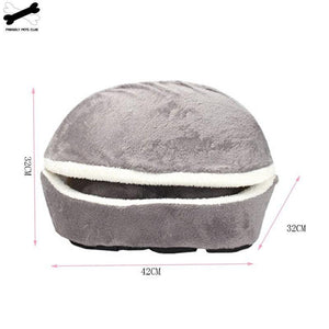 Planet Gates 200003700 Cat Bed Sleeping Bag Sofas Mat Hamburger Dog House Short Plush Small Pet Bed Warm Puppy Kennel Nest Cushion Pet Products