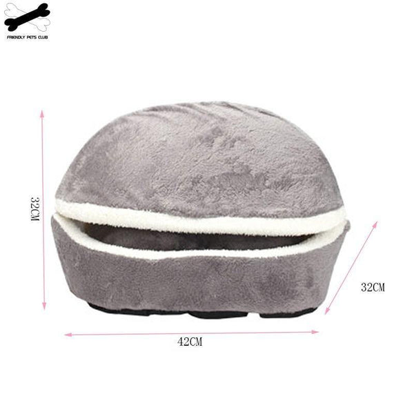 Planet Gates 200003700 Cat Bed Sleeping Bag Sofas Mat Hamburger Dog House Short Plush Small Pet Bed Warm Puppy Kennel Nest Cushion Pet Products