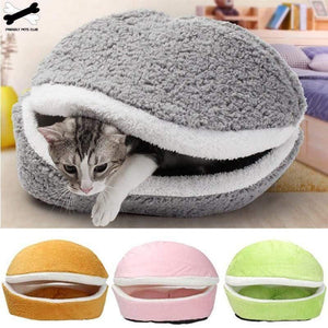 Planet Gates 200003700 Cat Bed Sleeping Bag Sofas Mat Hamburger Dog House Short Plush Small Pet Bed Warm Puppy Kennel Nest Cushion Pet Products