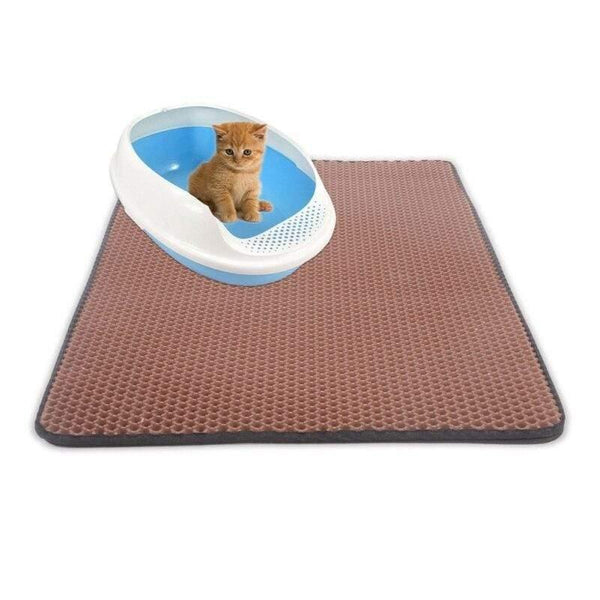 Planet Gates 200003700 Coffee-175 / 30X30cm Waterproof Pet Cat Litter Mat Double Layer Litter Cat Pads Trapping Pet Litter Box Mat Cat Products Bed For Cats House Clean