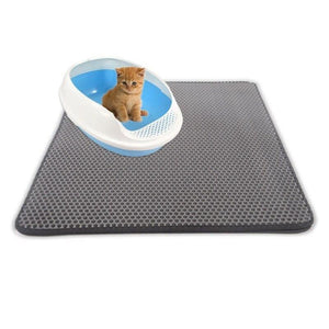 Planet Gates 200003700 Gray / 30X30cm Waterproof Pet Cat Litter Mat Double Layer Litter Cat Pads Trapping Pet Litter Box Mat Cat Products Bed For Cats House Clean