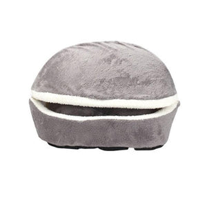 Planet Gates 200003700 Gray / 45X32X32 Cat Bed Sleeping Bag Sofas Mat Hamburger Dog House Short Plush Small Pet Bed Warm Puppy Kennel Nest Cushion Pet Products