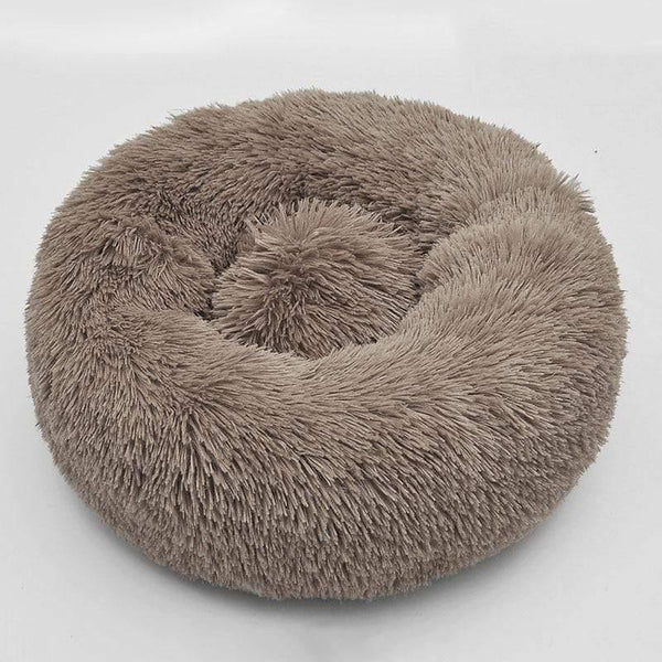 Planet Gates 200003700 Khaki / 40cm Long Plush Cat Bed House Soft Pet Dog Bed Round Cats Nest Winter Warm Sleeping Cushion Puppy Mat Portable Cat Product 40 50 60cm