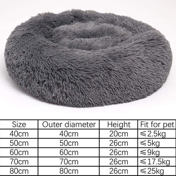 Planet Gates 200003700 Long Plush Cat Bed House Soft Pet Dog Bed Round Cats Nest Winter Warm Sleeping Cushion Puppy Mat Portable Cat Product 40 50 60cm