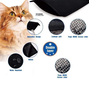 Planet Gates 200003700 Pet Cat Litter Mat Double Layer Waterproof Litter Cat Pads Trapping Pet Litter Box Mat Pet Products Bed Clean Pad Cats Clean
