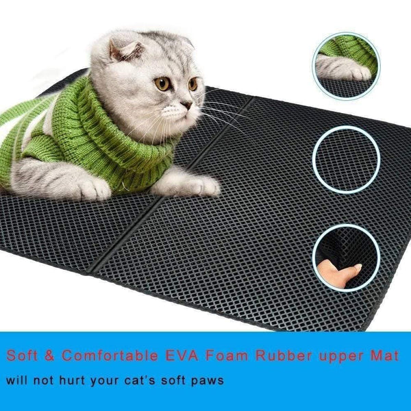 Planet Gates 200003700 Pet Cat Litter Mat Double Layer Waterproof Litter Cat Pads Trapping Pet Litter Box Mat Pet Products Bed Clean Pad Cats Clean