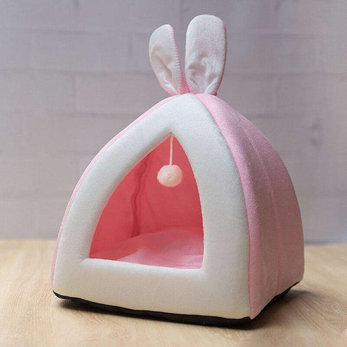 Planet Gates 200003700 Pink / L25xW25xH27cm Pet Cat Bed Indoor Kitten House Warm Small For Dogs Nest Collapsible Cats Cave Cute Sleeping Mats Winter Products