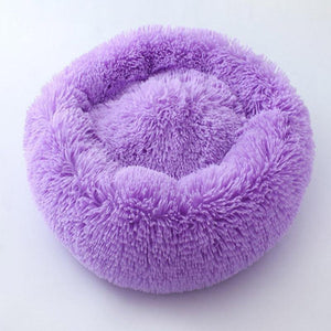 Planet Gates 200003700 Purple / 40cm Long Plush Cat Bed House Soft Pet Dog Bed Round Cats Nest Winter Warm Sleeping Cushion Puppy Mat Portable Cat Product 40 50 60cm