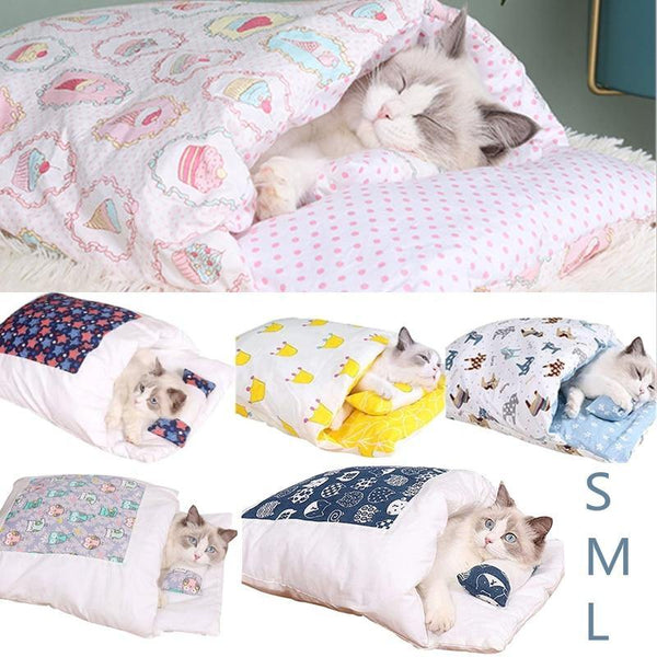 Planet Gates 200003700 Removable Dog Cat Bed Cat Sleeping Bag Sofas Mat Winter Warm Cat House Small Pet Bed Puppy Kennel Nest Cushion Pet Products
