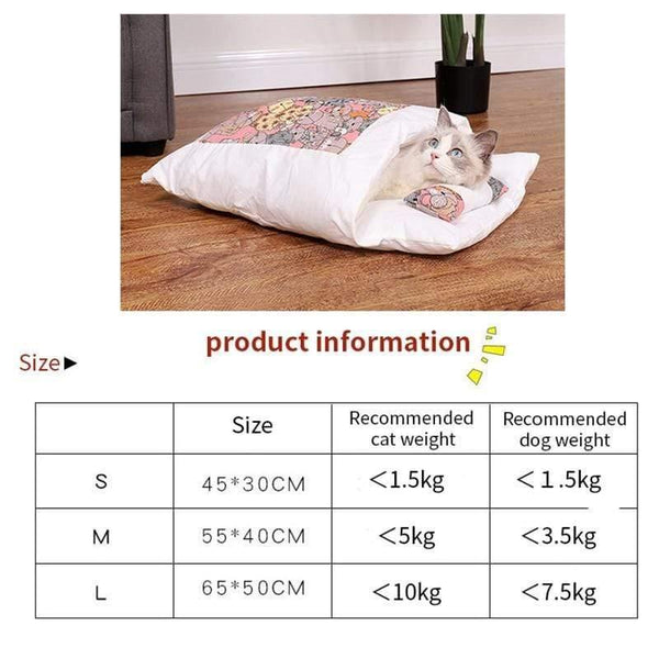 Planet Gates 200003700 Removable Dog Cat Bed Cat Sleeping Bag Sofas Mat Winter Warm Cat House Small Pet Bed Puppy Kennel Nest Cushion Pet Products