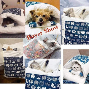 Planet Gates 200003700 Removable Dog Cat Bed Sleeping Bag Sofas Mat Winter Warm Cat House Small Pet Bed Puppy Kennel Nest Cushion Pet Products