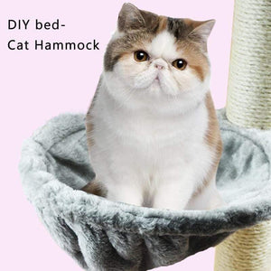 Planet Gates 200003700 Soft Cat Hammock Install On Cat Tree Cat Sleeping Kennel Hanging Thick Plush 4Colors Big Capacity Dia 30cm/35cm Pet Bed Big Cat