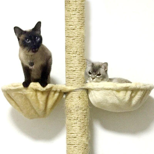 Planet Gates 200003700 Soft Cat Hammock Install On Cat Tree Cat Sleeping Kennel Hanging Thick Plush 4Colors Big Capacity Dia 30cm/35cm Pet Bed Big Cat