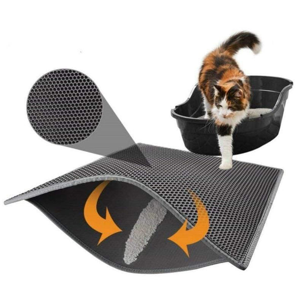 Planet Gates 200003700 Waterproof Pet Cat Litter Mat Double Layer Litter Cat Pads Trapping Pet Litter Box Mat Cat Products Bed For Cats House Clean
