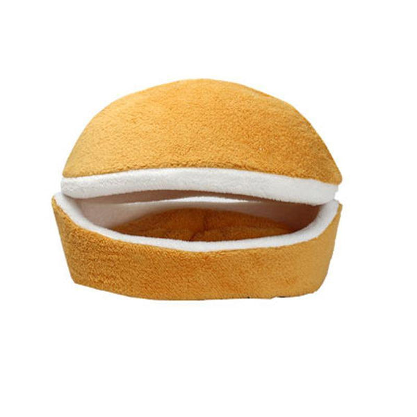 Planet Gates 200003700 Yellow / 45X32X32 Cat Bed Sleeping Bag Sofas Mat Hamburger Dog House Short Plush Small Pet Bed Warm Puppy Kennel Nest Cushion Pet Products